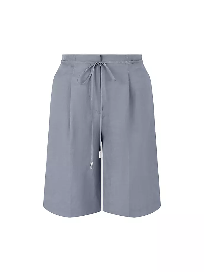 

Широкие шорты Parker из льняной смеси Halston, цвет pewter
