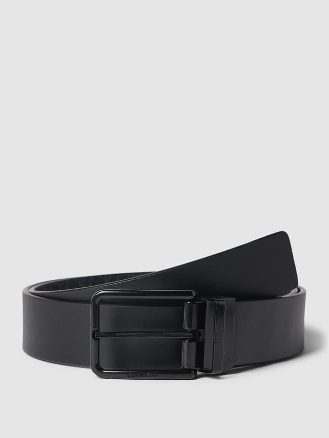 

Кожаный ремень с пряжкой Calvin Klein, черный