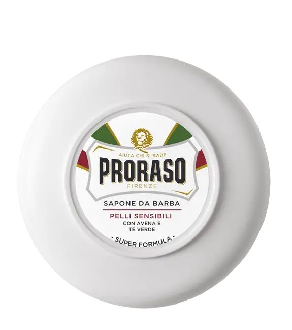 proraso shaving sensitive oatmeal green tea Proraso Sensitive Green Tea мыло для бритья в тигле, 150 ml