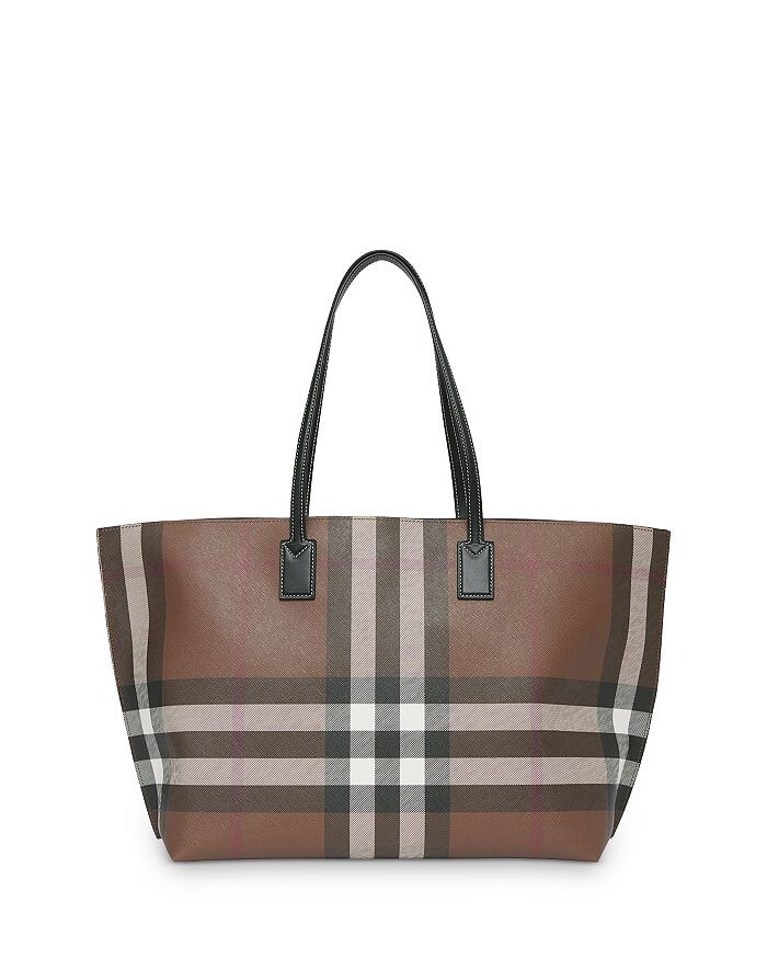 

Средняя сумка в клетку и кожаная большая сумка Burberry
