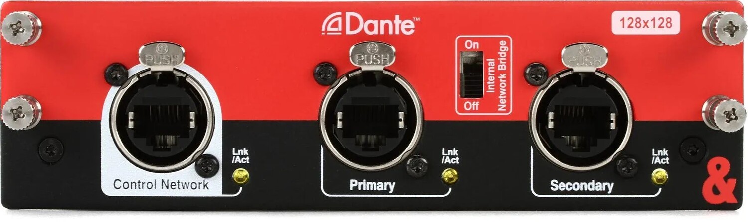 

128-канальная дополнительная плата Dante Allen & Heath Dante 128×128 для консолей dLive и Avantis