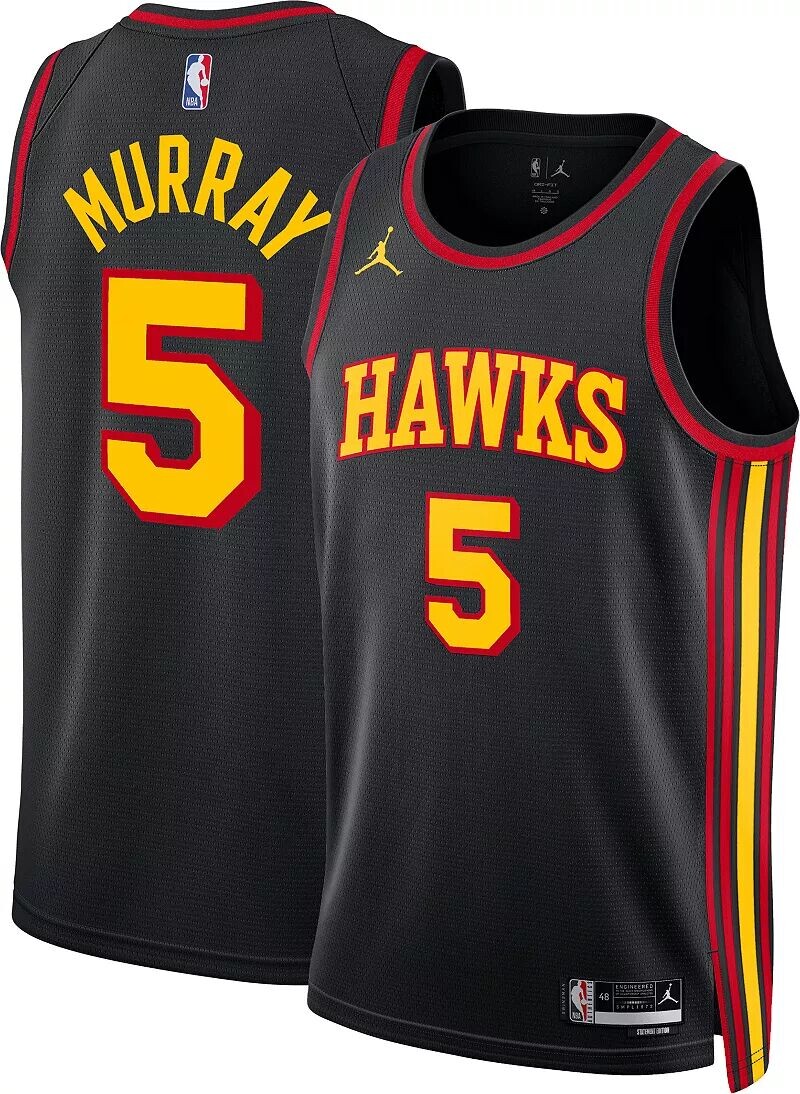 

Jordan Мужская черная майка Nike Atlanta Hawks Dejounte Murray #5 Dri-FIT Swingman