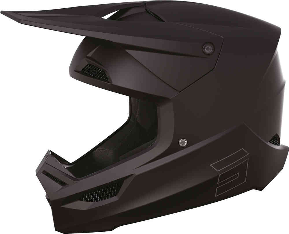 Гоночный однотонный шлем для мотокросса Shot, черный мэтт утолщенные наколенники для мотоциклов защитное снаряжение для мотокросса езды на мотоцикле