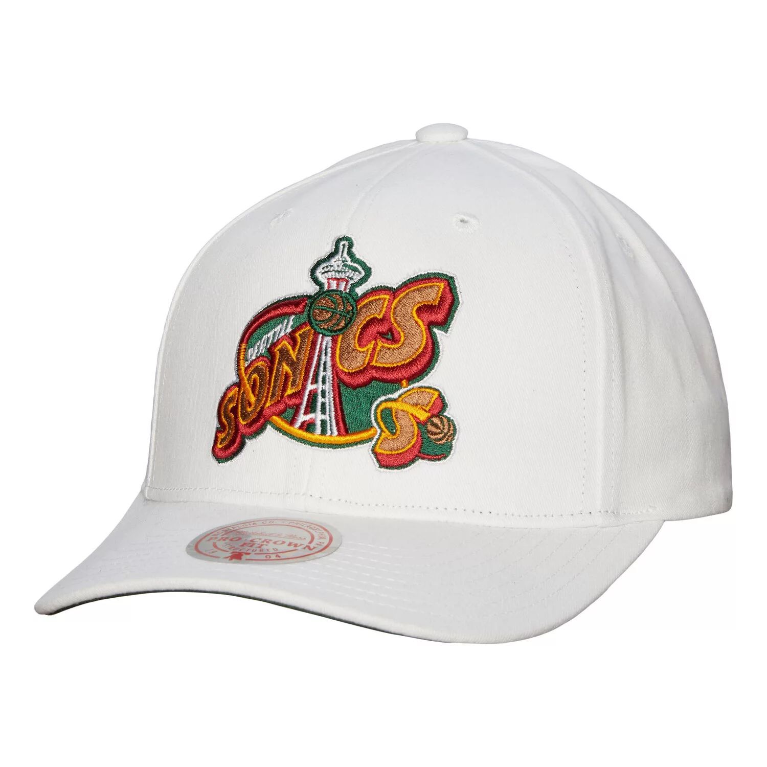 

Мужская кепка Mitchell & Ness White Seattle SuperSonics Hardwood Classics All In Retro Snapback Hat