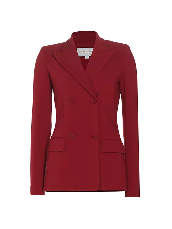 

Двубортный пиджак из крепа Pebble Michael Kors Collection, цвет merlot