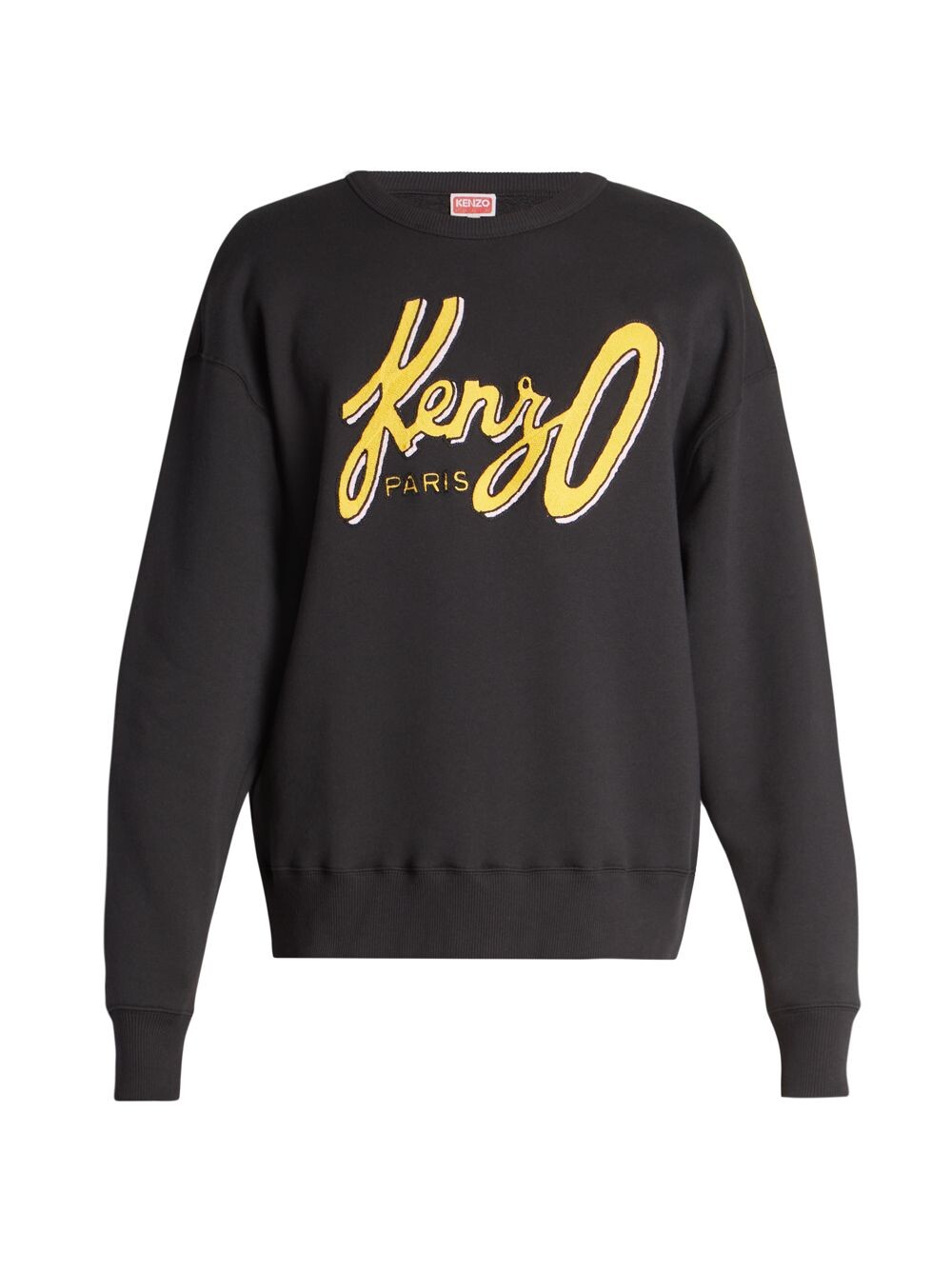 

Толстовка оверсайз с вышитым логотипом KENZO, черный