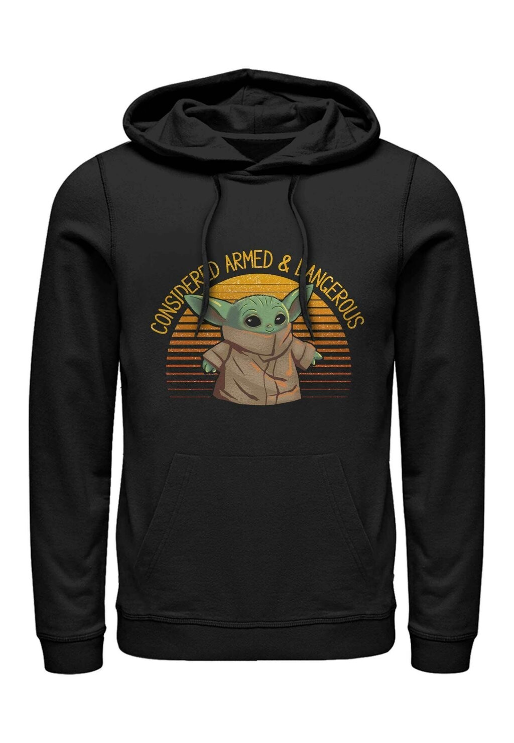 

Толстовка Star Wars: The Mandalorian Sunset Cute Yoda Star Wars, черный