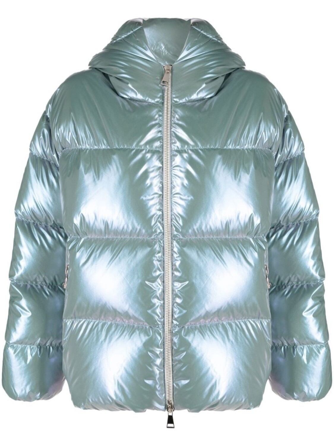 

Moncler пуховик с нашивкой-логотипом, синий
