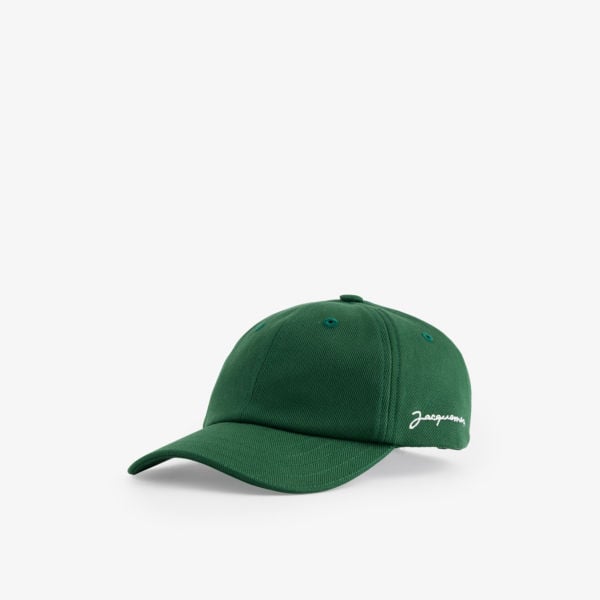 

Бейсболка из хлопкового твила с фирменной вышивкой la casquette Jacquemus, зеленый