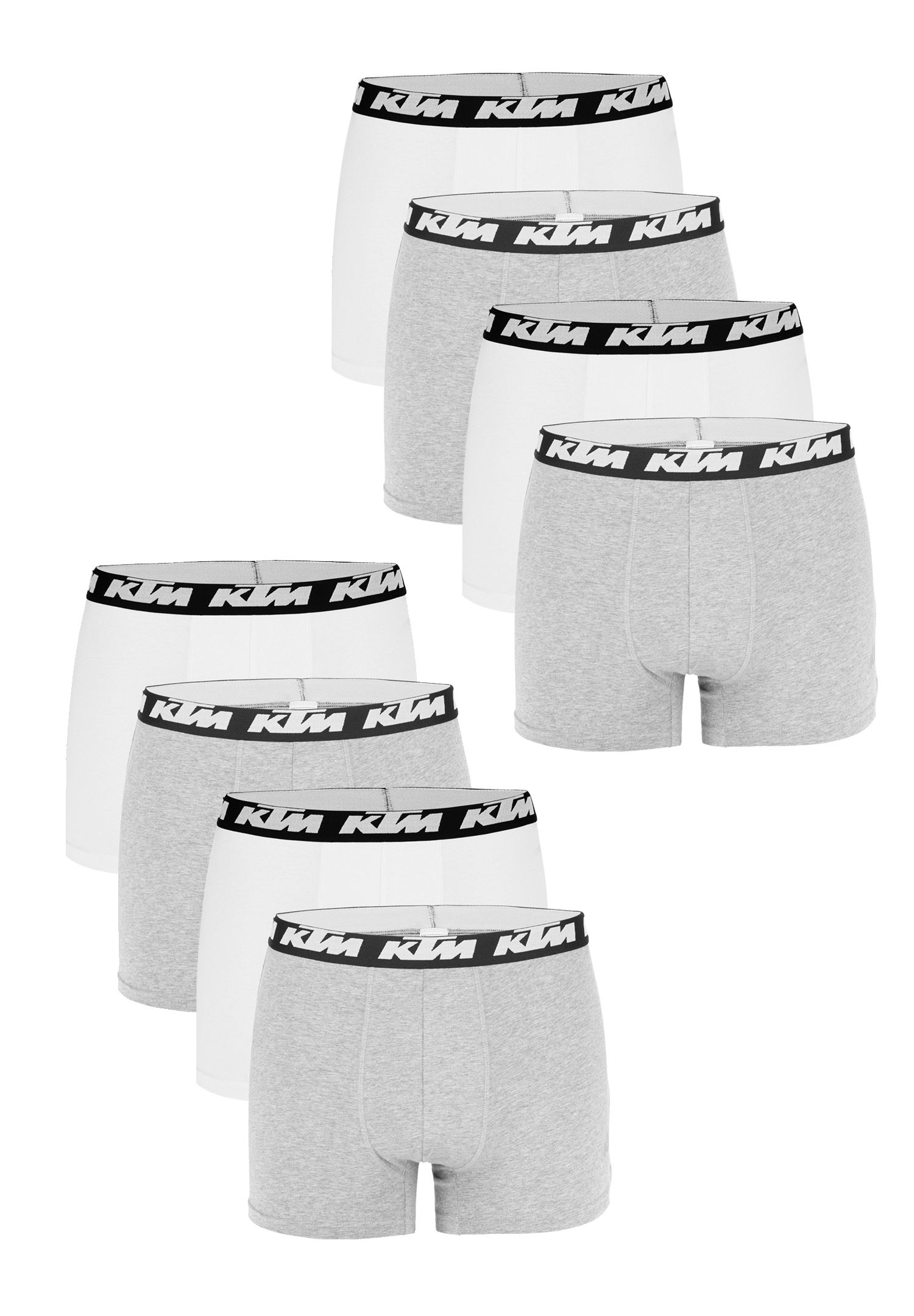 Боксеры KTM Boxershorts 8 шт, цвет Light Grey / White боксеры ktm boxershorts 5 шт цвет black dark grey light grey