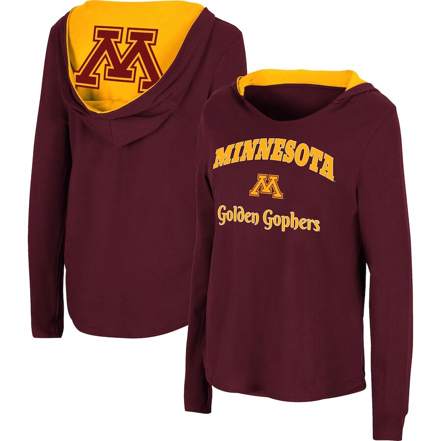 

Футболка с длинным рукавом Colosseum Minnesota Golden Gophers, бордовый