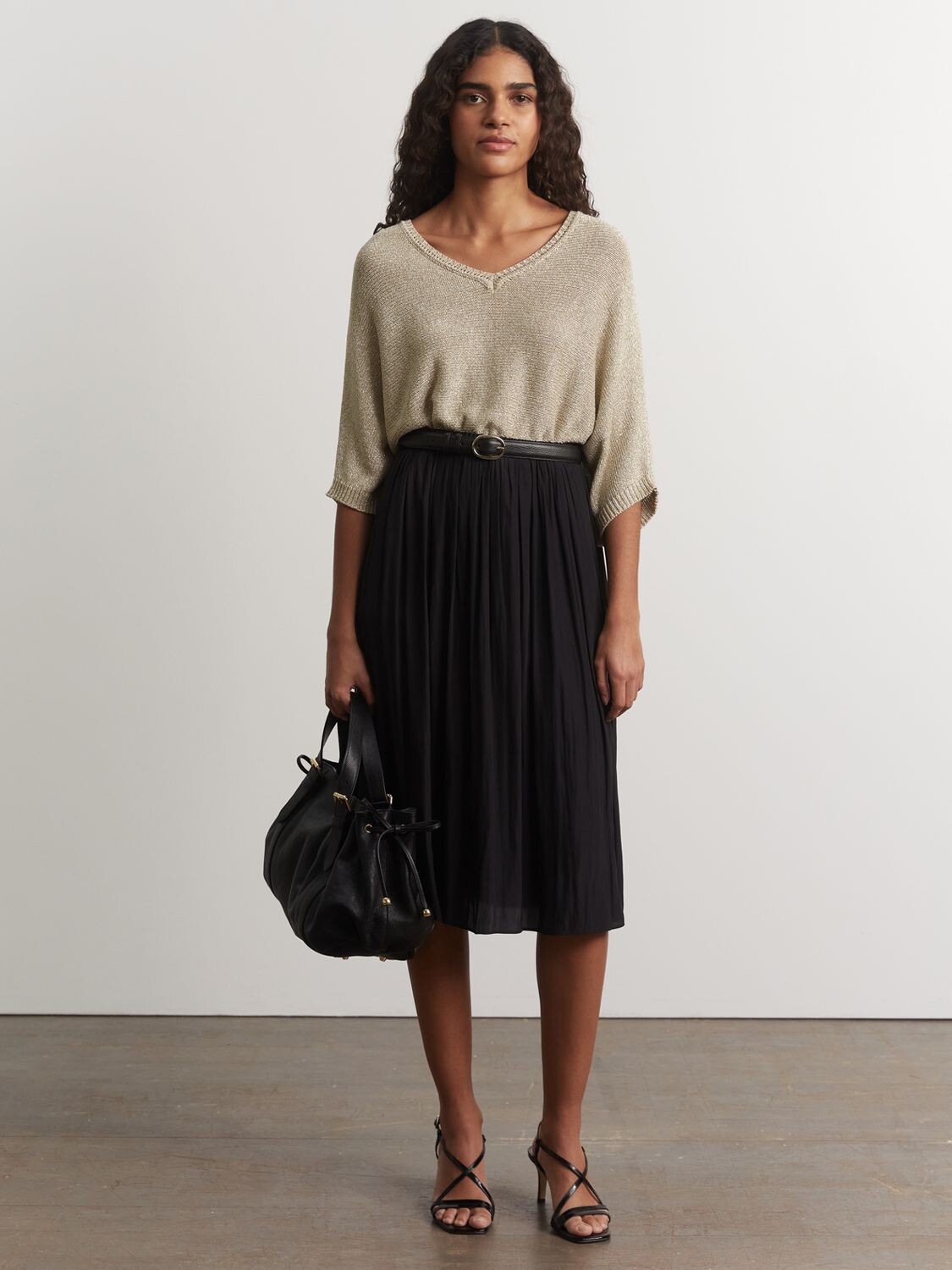 

Gerard Darel Синяя плиссированная юбка, черный