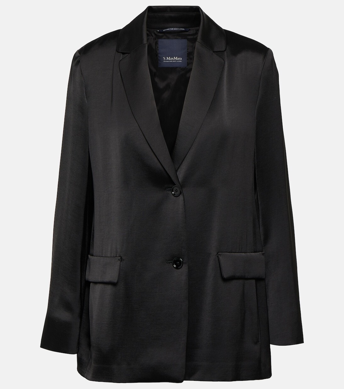 

Атласный пиджак bernini 'S Max Mara, черный