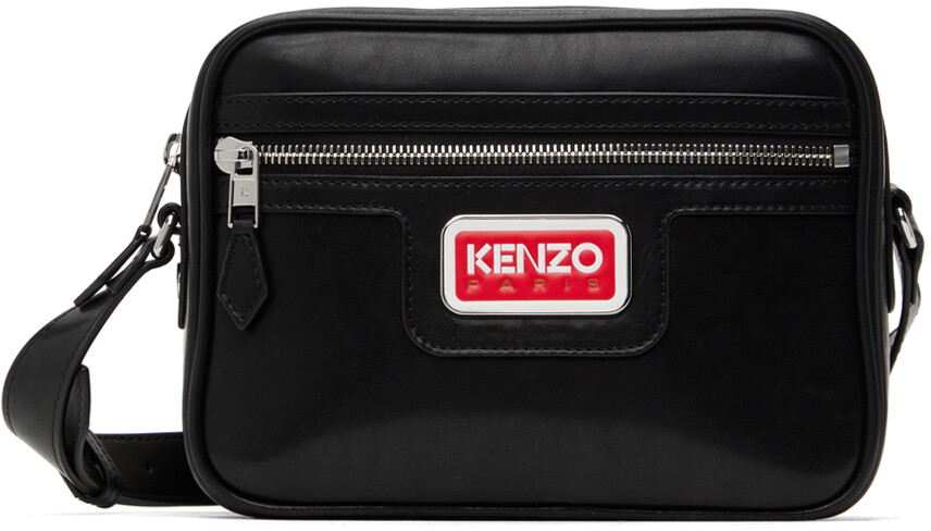 

Черная большая сумка с логотипом Paris Kenzo