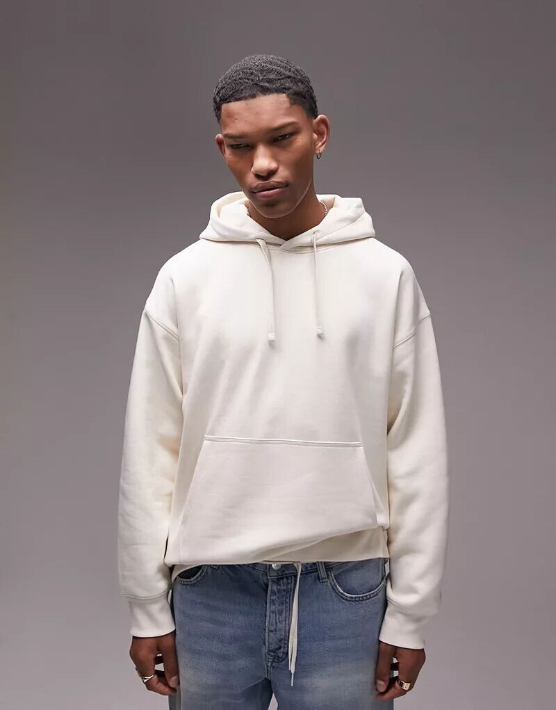 

Белая толстовка оверсайз Topman