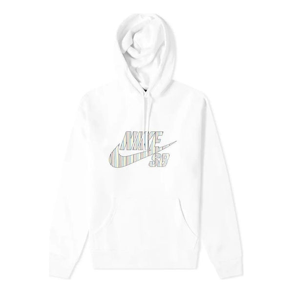 

Толстовка Nike SB Stripes Popover Hoodie 'White', белый