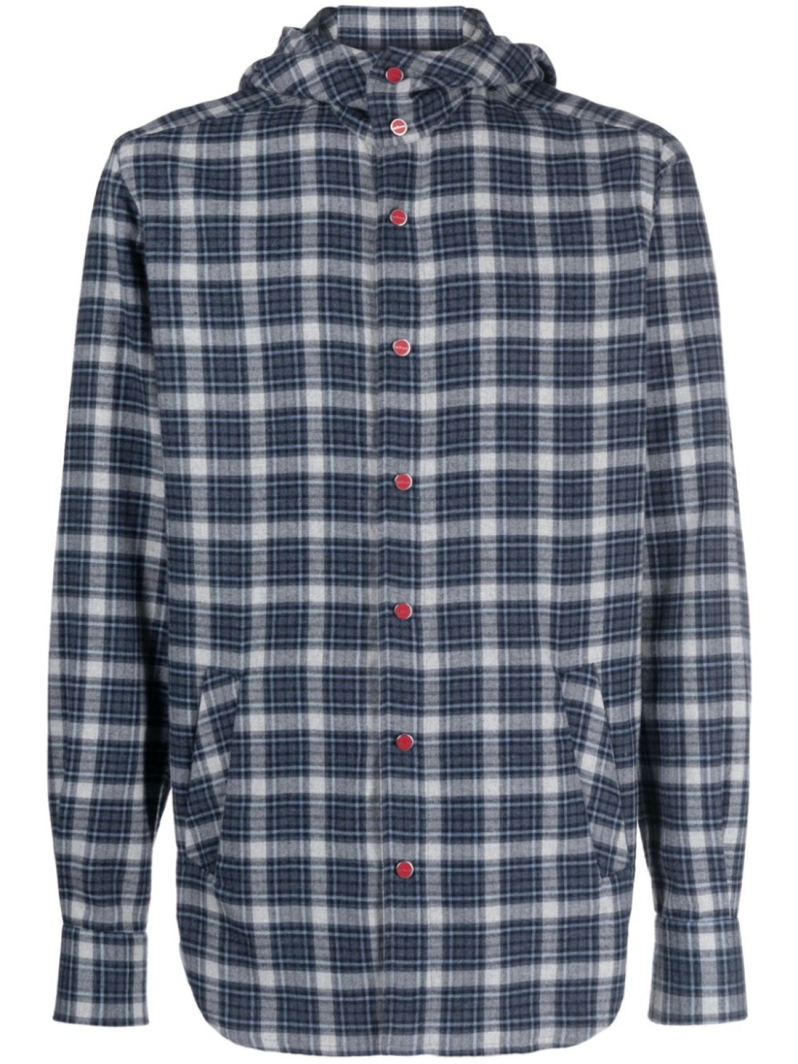 

Kiton рубашка в клетку, синий