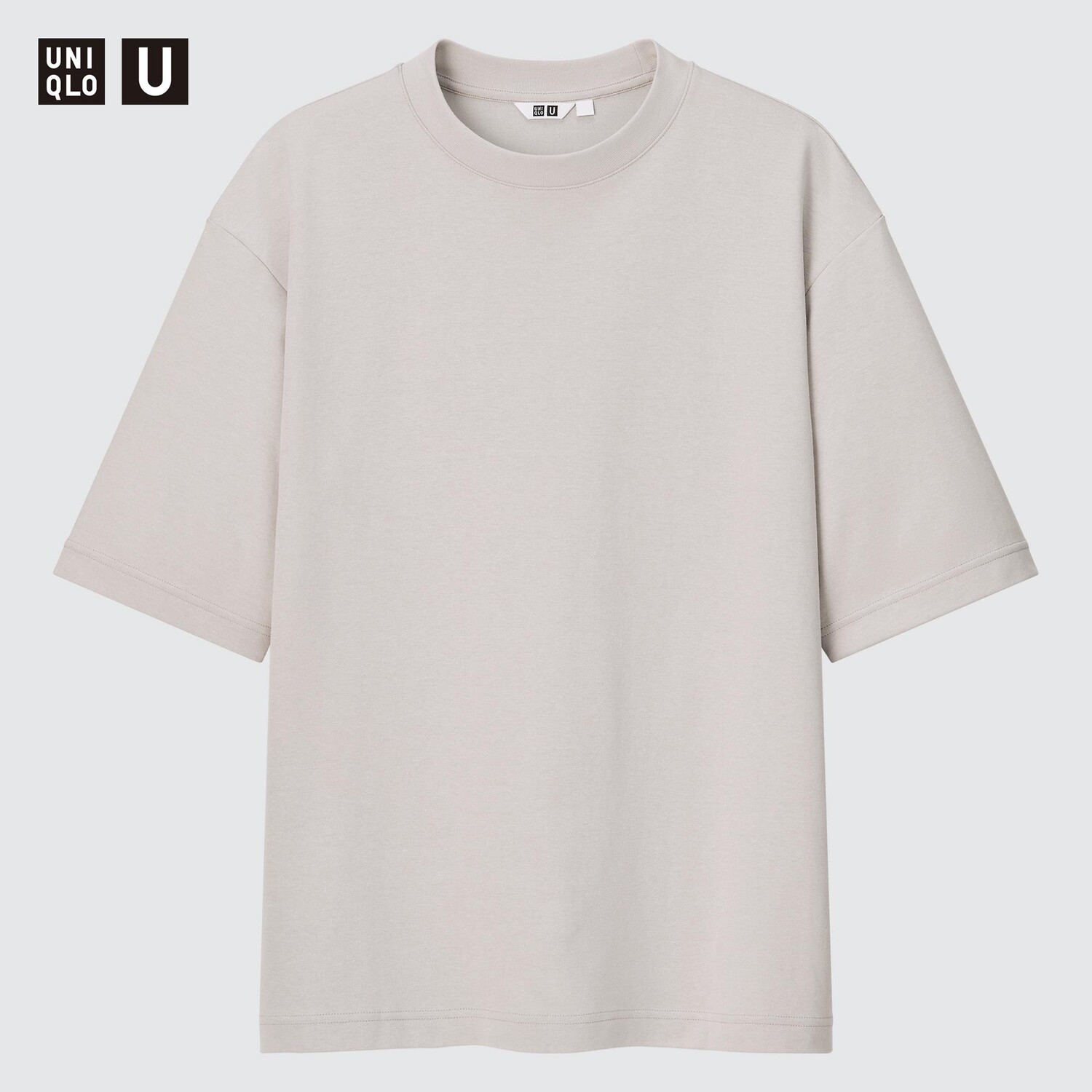 

Футболка оверсайз мужская Uniqlo AIRism с короткими рукавами, светло-серый
