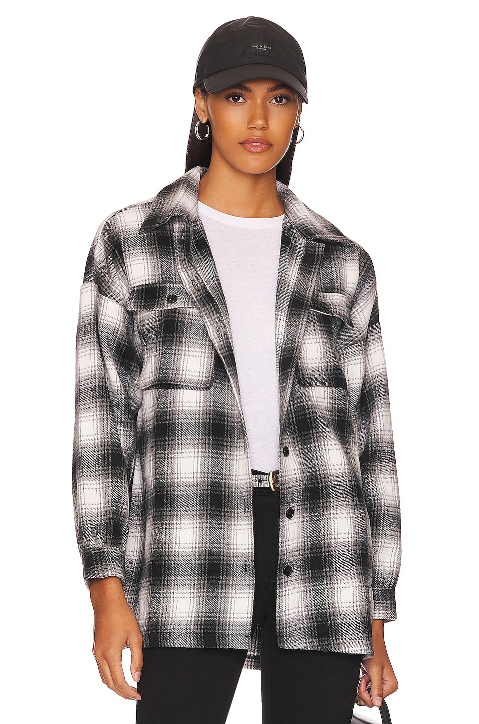 

Рубашка Lovers and Friends Harlow Flannel Shacket, цвет Black & White