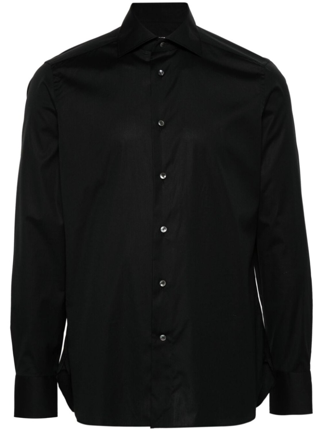 

Zegna рубашка из поплина с длинными рукавами, черный