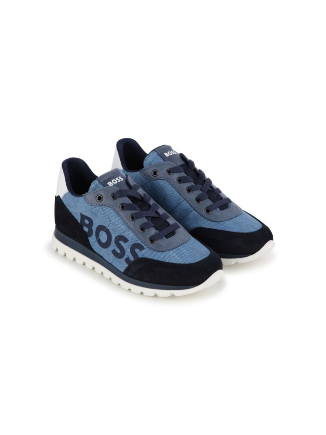 

BOSS Kidswear кроссовки с логотипом, синий