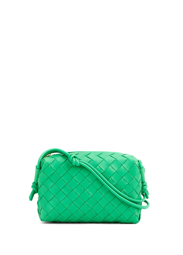 

Зеленая женская кожаная сумка mini loop Bottega Veneta
