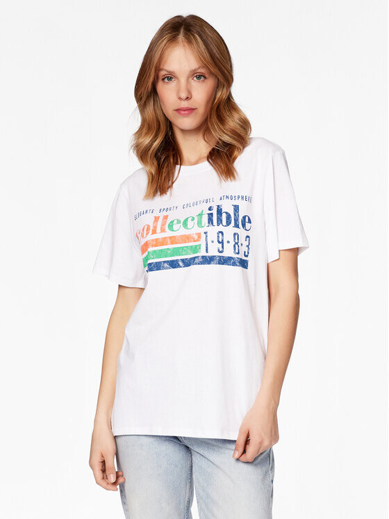 

Футболка свободного кроя Gina Tricot, белый