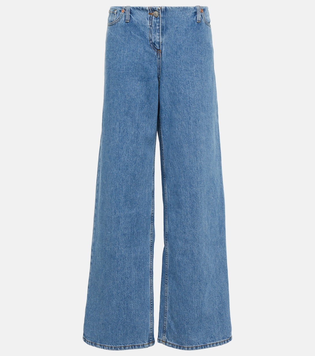 Джинсы с низкой посадкой и широкими штанинами MAGDA BUTRYM, синий прямые джинсы с высокой посадкой magda butrym синий