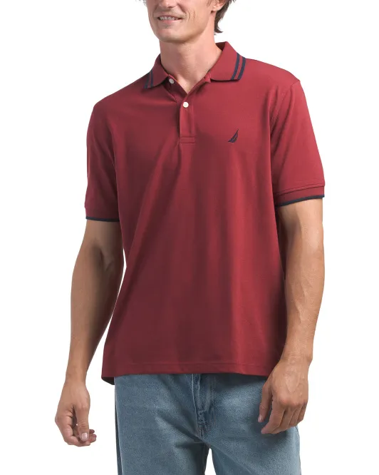 

Поло с двойным воротником Nautica, цвет Deep Crimson