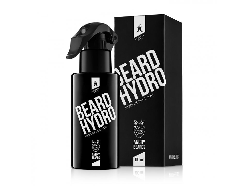 

Angry Beards, Beard Hydro пьяные данные, Увлажняющий спрей для бороды, 100мл