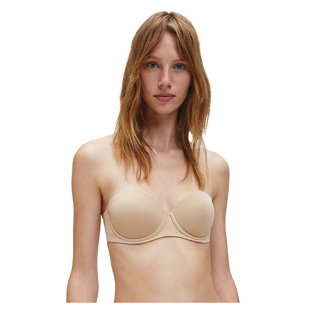

Бюстгальтер Calvin Klein Push Up Strapless, бежевый