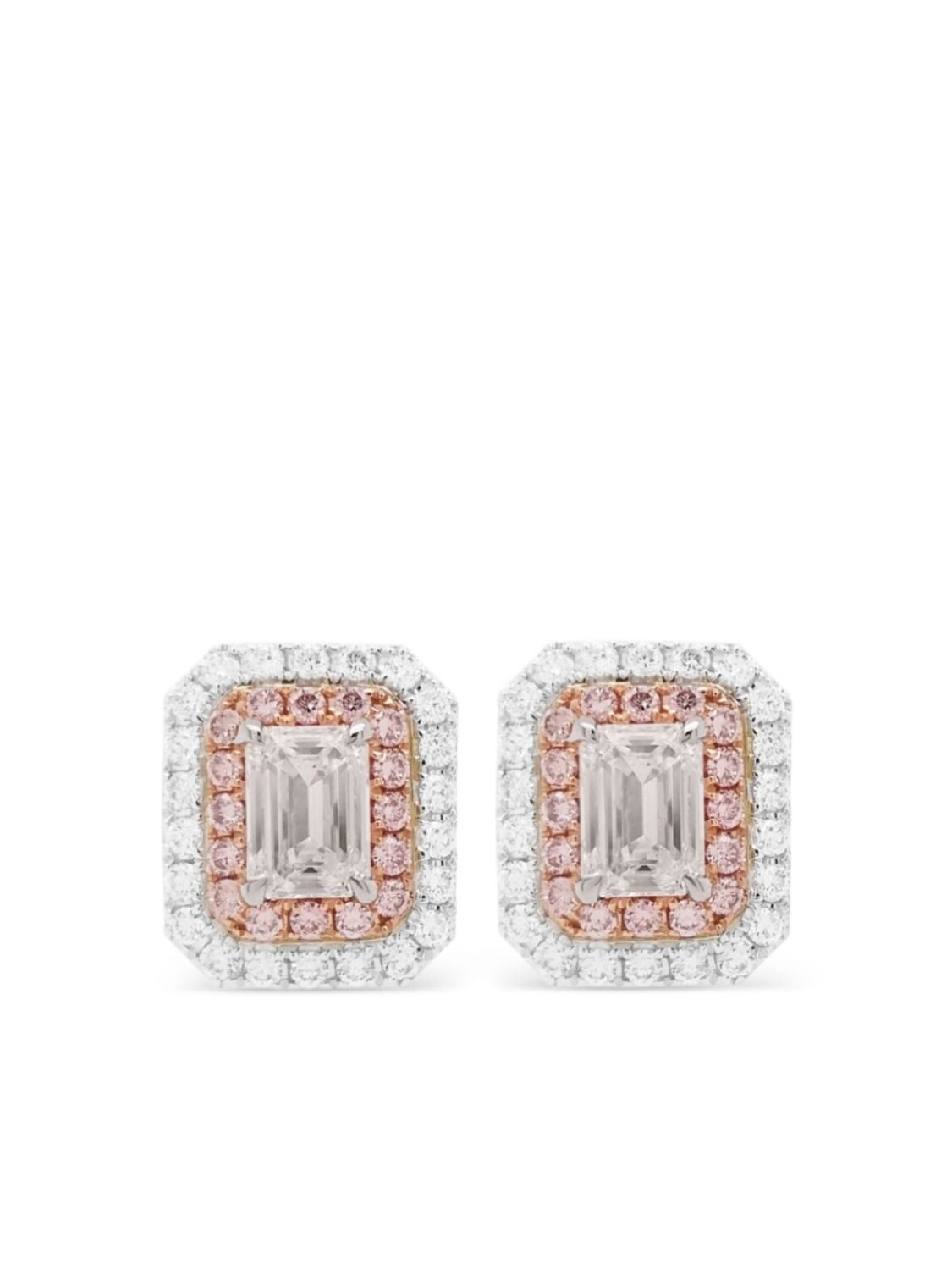 

Серьги с бриллиантами из белого золота 18 карат HYT Jewelry, серебряный