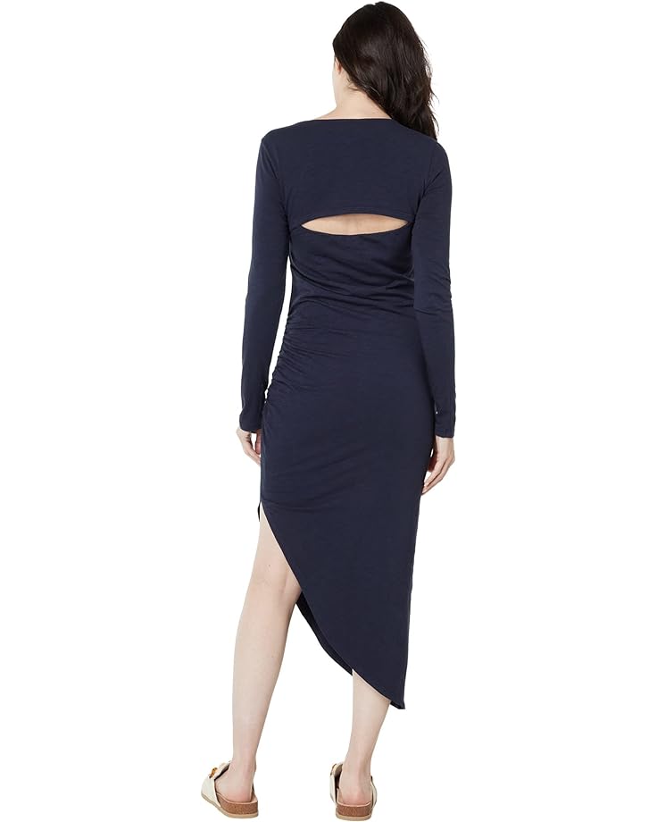 Платье SUNDRY Drape Cutout Dress, темно-синий