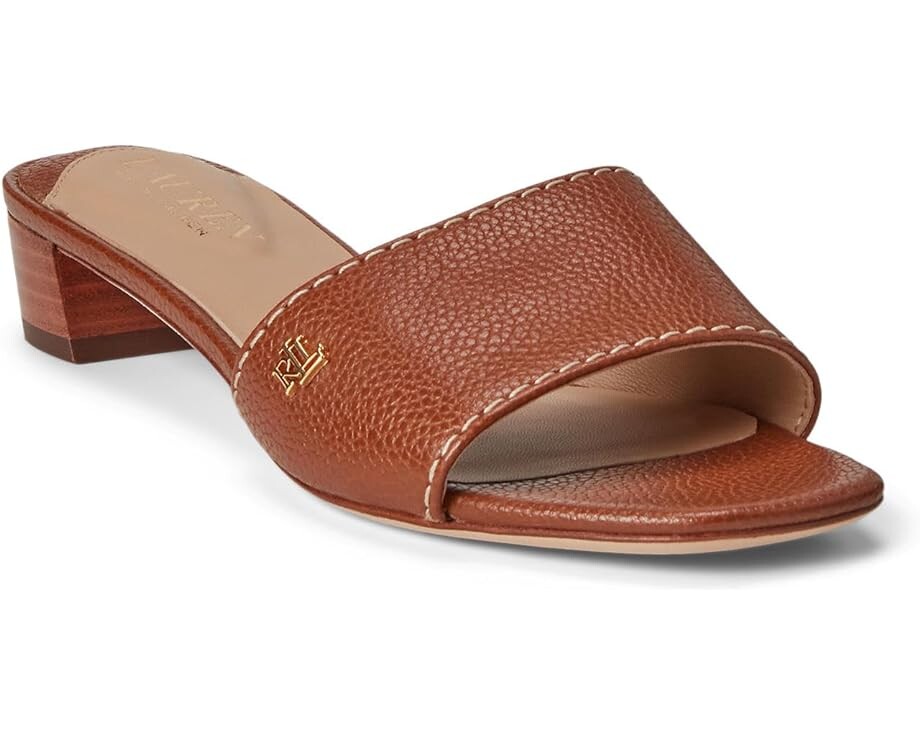 

Туфли LAUREN Ralph Lauren Fay Tumbled Leather Sandals, цвет Deep Saddle Tan