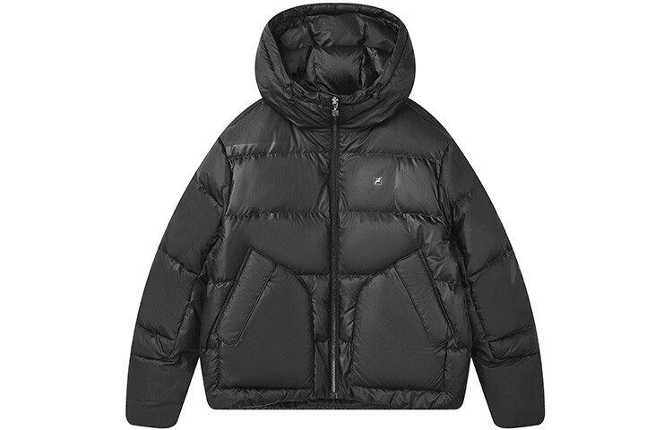 

Пуховик женский, цвет черный как смоль Fila