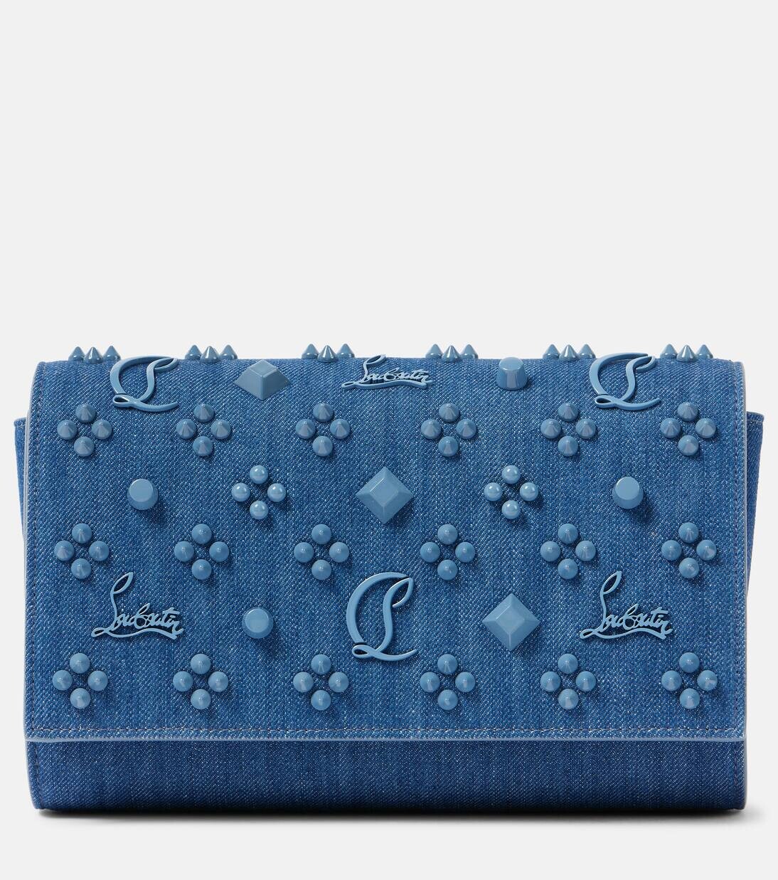 

Клатч из денима Paloma Christian Louboutin, цвет blue/lac