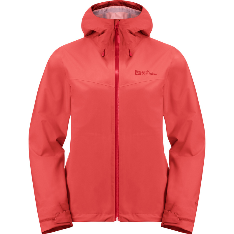 Женская куртка Highest Peak 3л Jack Wolfskin, красный бесшовная супертеплая техническая куртка с капюшоном oysho экрю