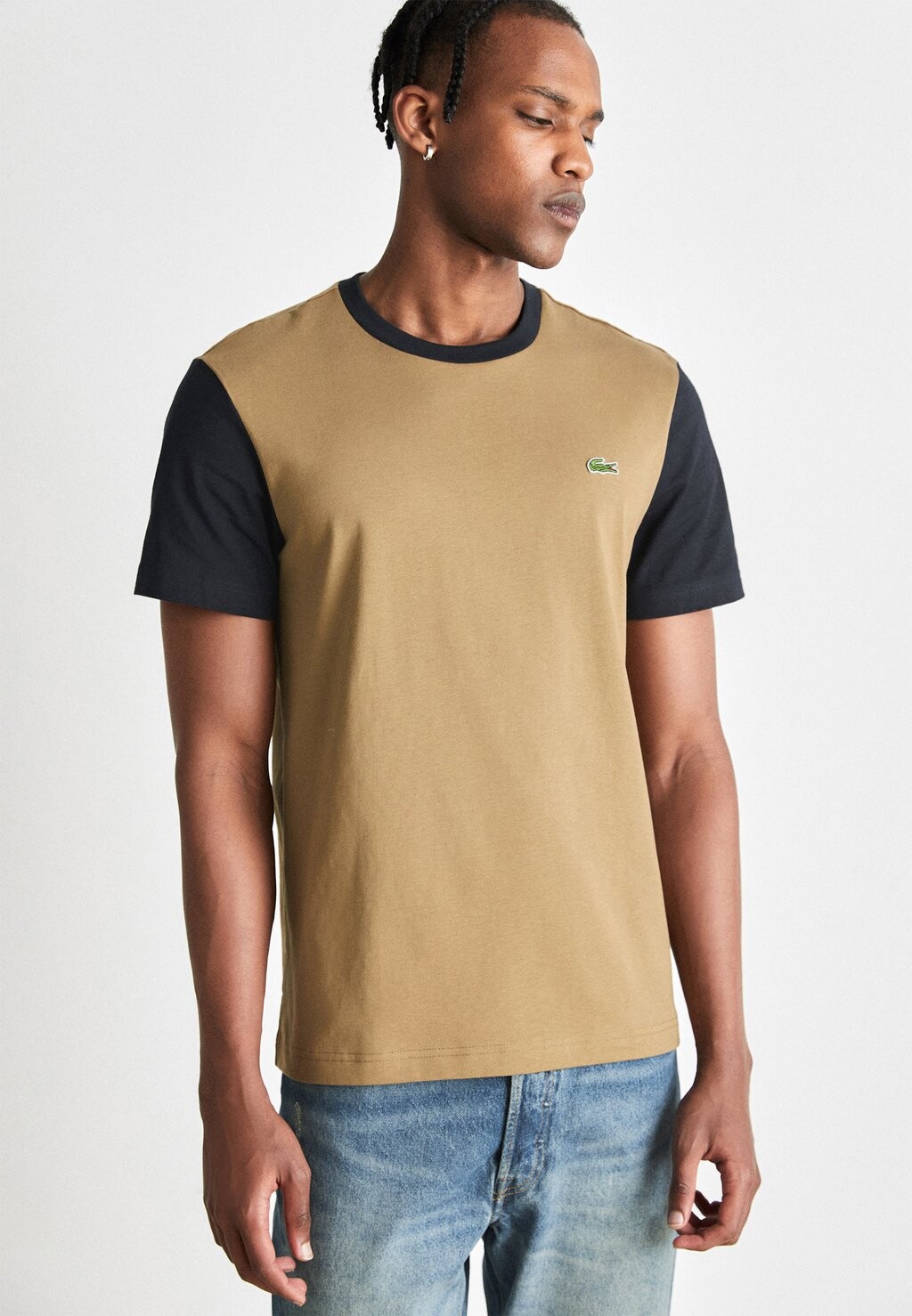 

Футболка с принтом Lacoste, песочный, Бежевый
