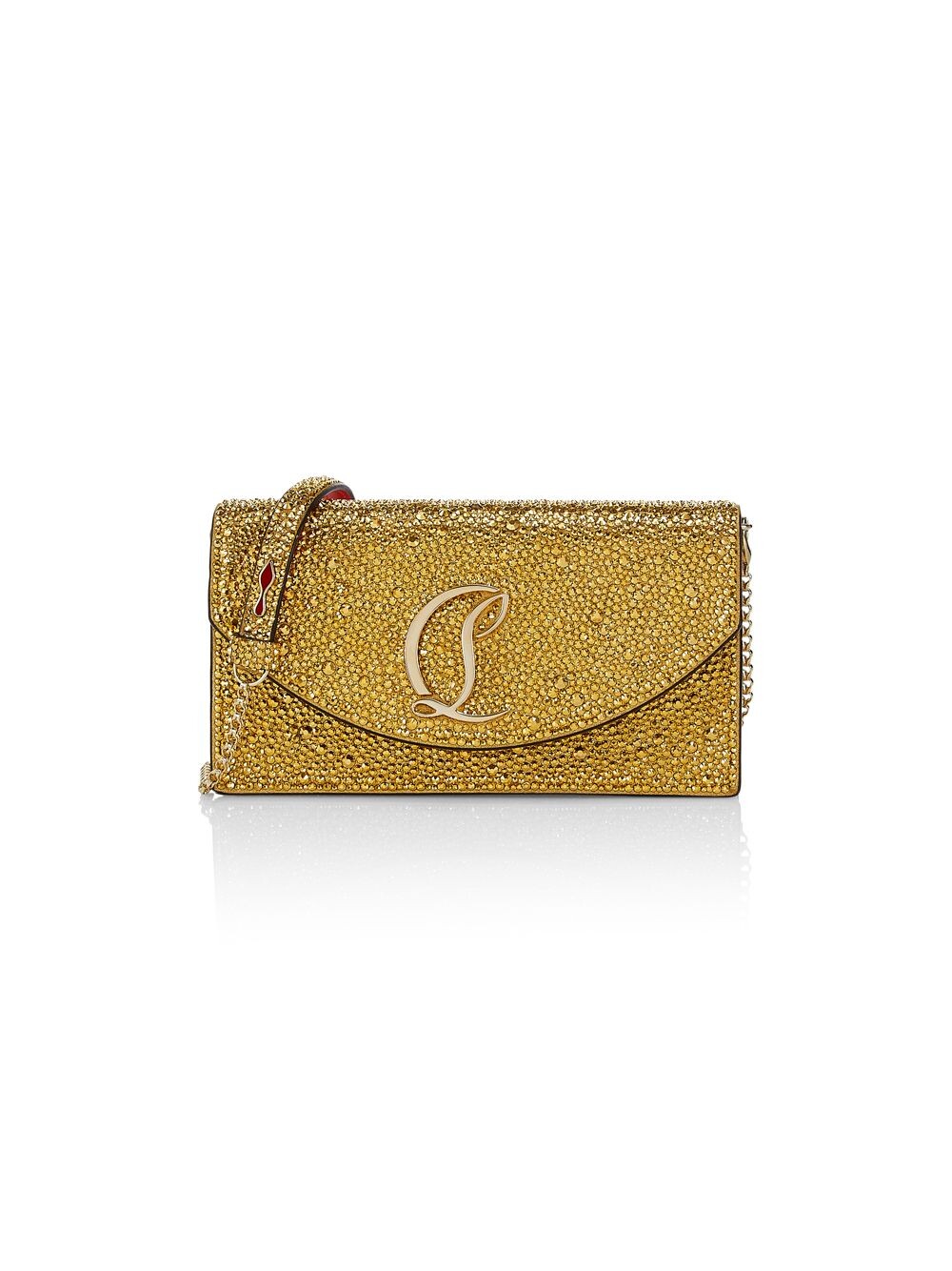

Украшенный клатч на ремешке Loubi54 Christian Louboutin, золотой