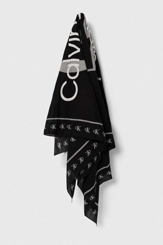 

Хлопковый шарф Calvin Klein Jeans, черный