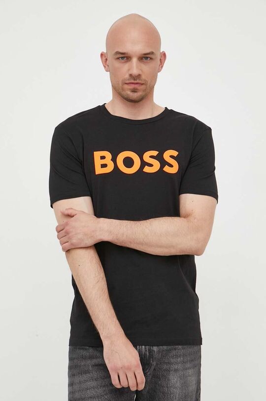 

Хлопковая футболка CASUAL Boss Orange, черный