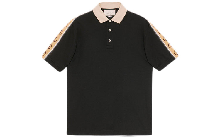 

Поло GUCCI GG Stripe, черный/бежевый