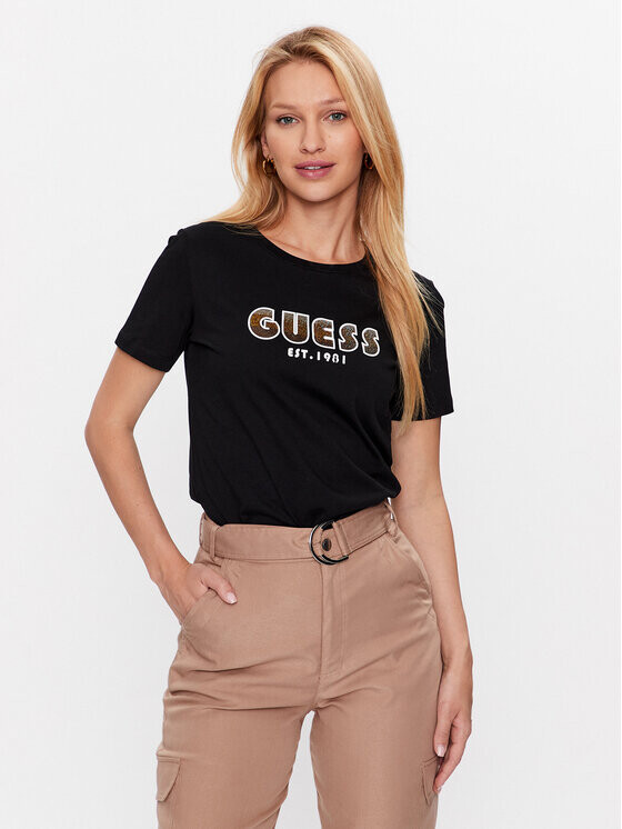 

Футболка узкого кроя Guess, черный