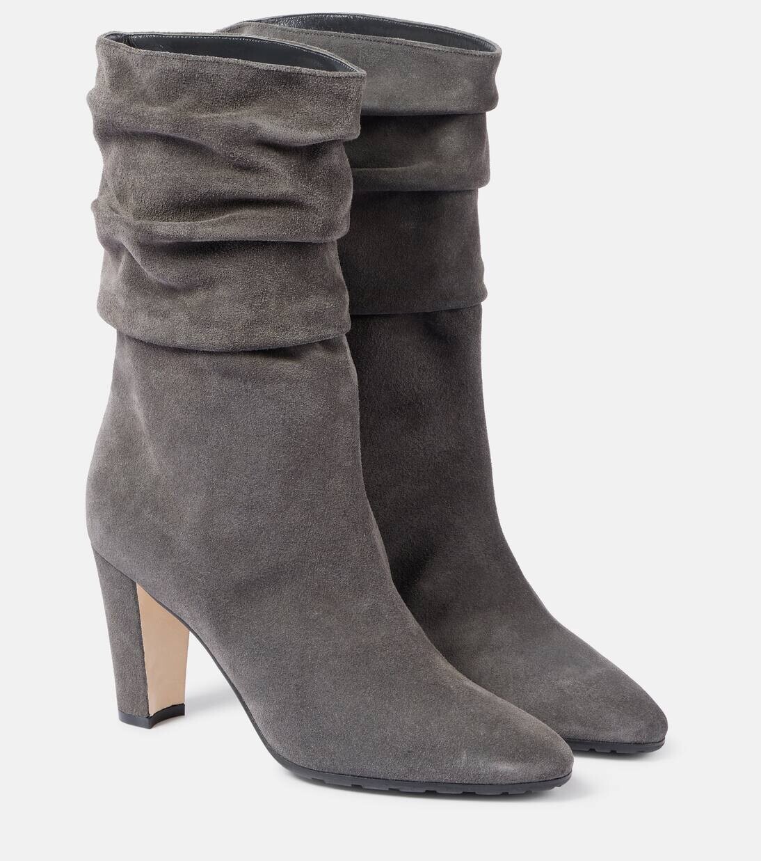 

Ботильоны из замши Calasso Manolo Blahnik, цвет 0208 dgry