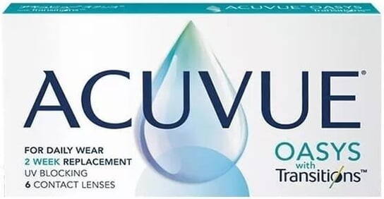 

Контактные линзы BC 8,4-2,50, 6 шт. Acuvue, Oasys with Transitions, бесцветный