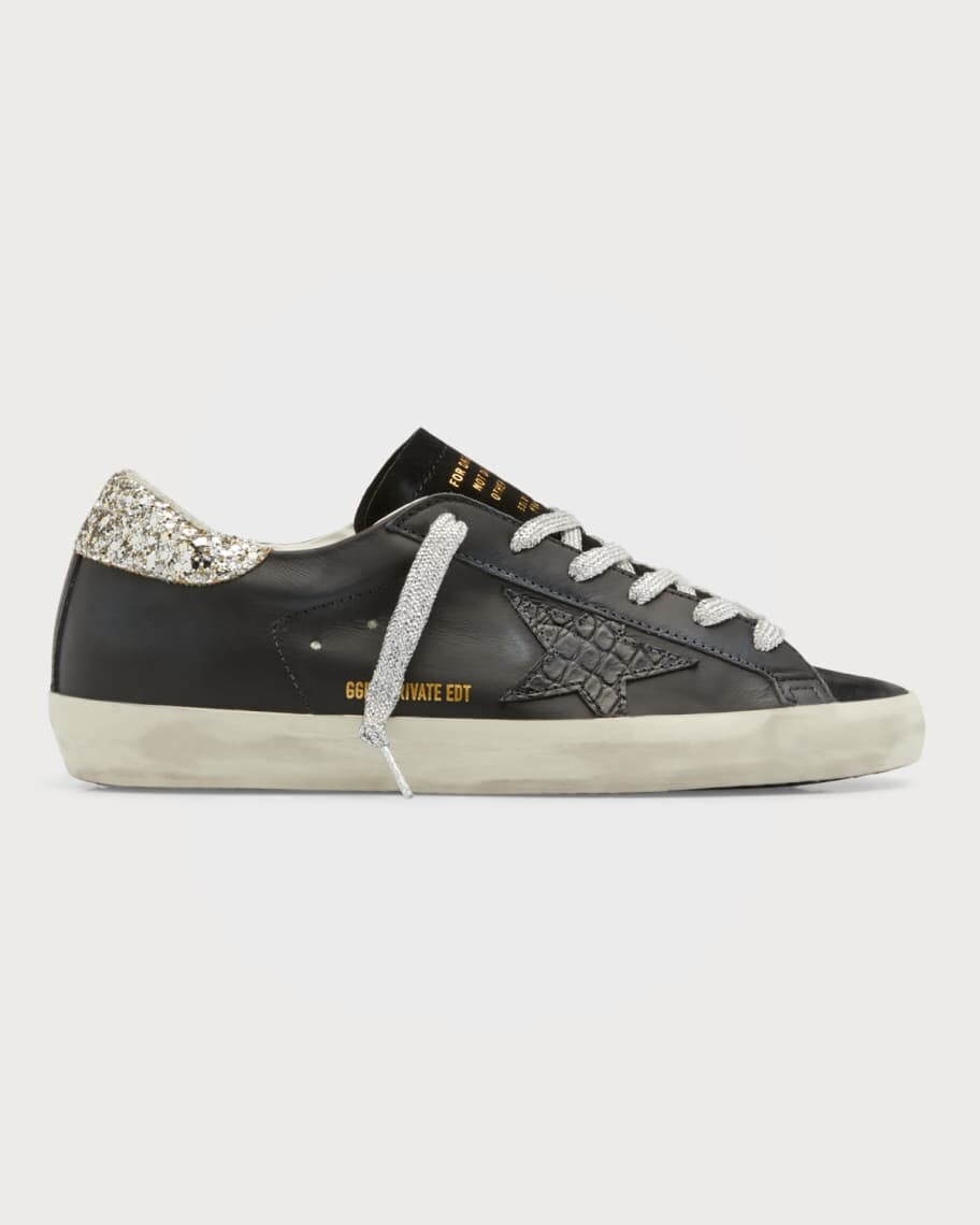 

Низкие кроссовки Superstar из крокодиловой кожи Golden Goose
