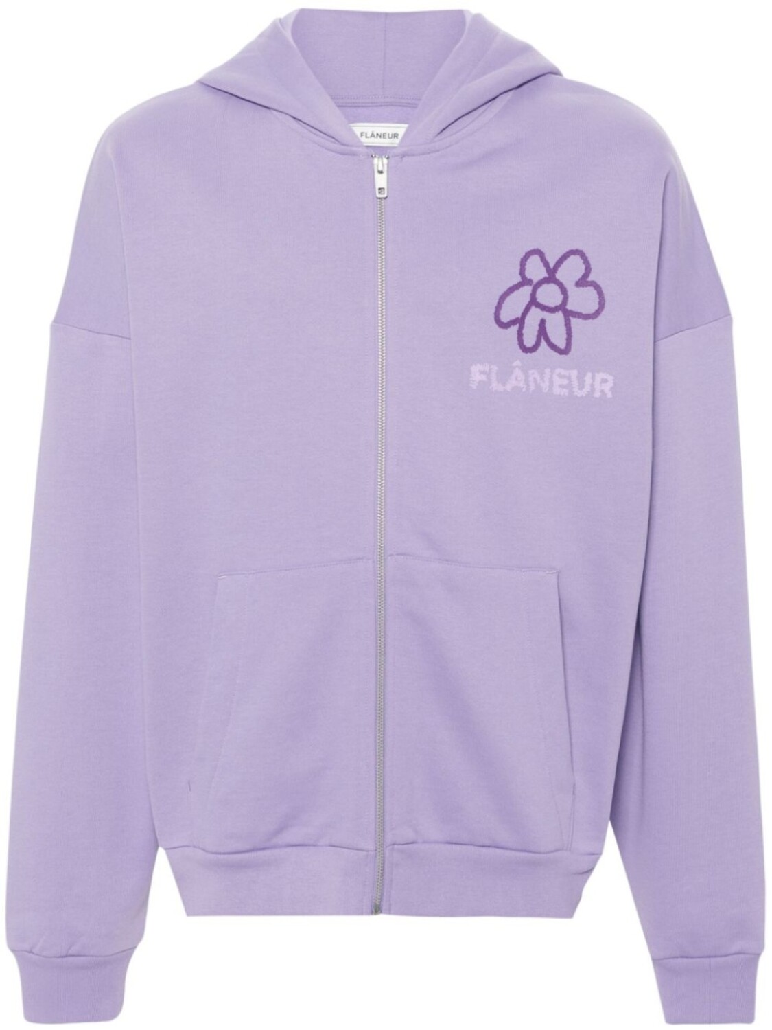 

FLÂNEUR худи Flower на молнии, фиолетовый