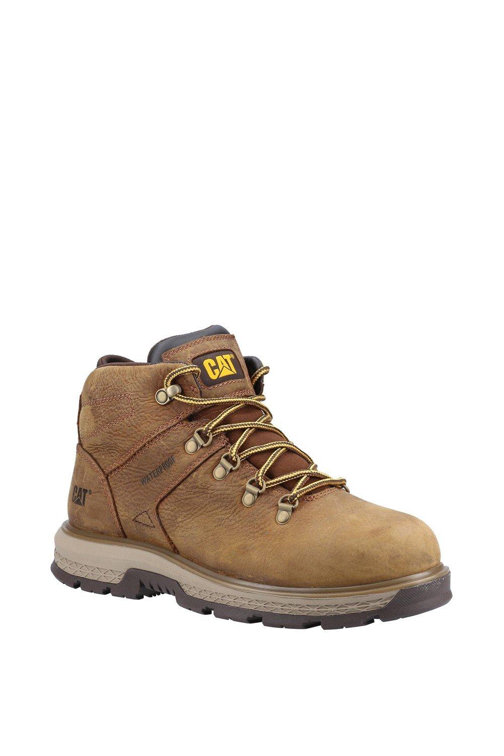 Коричневые кожаные защитные ботинки Exposition Hiker CAT Safety, коричневый caterpillar ботинки caterpillar raider hi размер 44