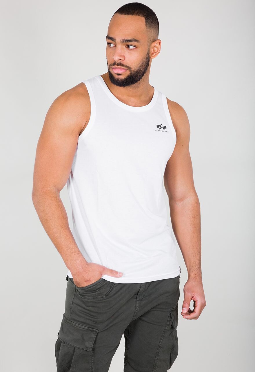

Футболка Alpha Industries Small Logo Tank, белый