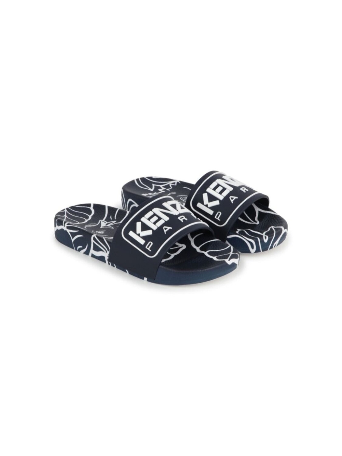 

Kenzo Kids шлепанцы с логотипом, синий